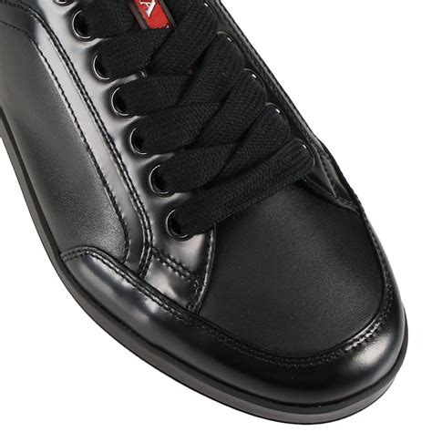 prada sneakers mens black|men's prada sneakers on clearance.